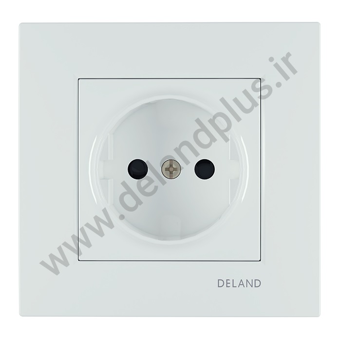 پریز برق ساده مدل آسا سفید یک تکه