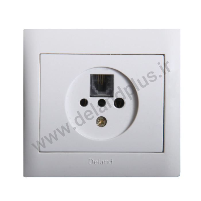 پریز تلفن دوکاره مدل آریا