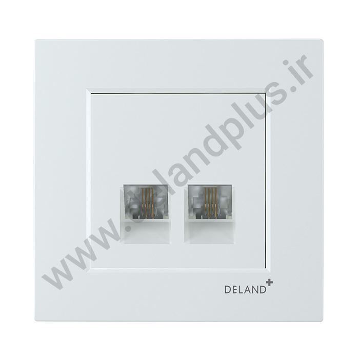 سوکت تلفن دوقلو مدل آسا پلاس سفید