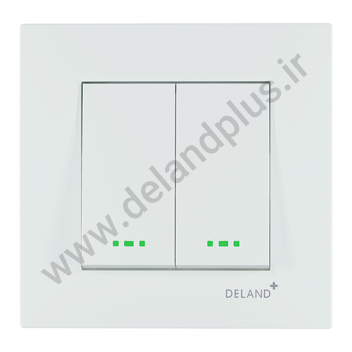 کلید دو پل مدل آساپلاس سفید