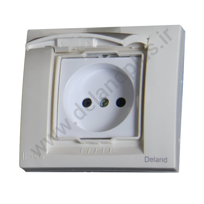 پریز برق ساده مدل بارانی توکار سیلور