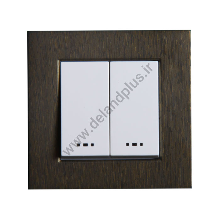 کلید2پل با قاب براش طلایی