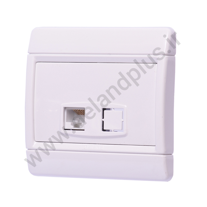 سوکت شبکه Cat6 مدل رایان سفید سوکت شبکه Cat6 مدل رایان سفید