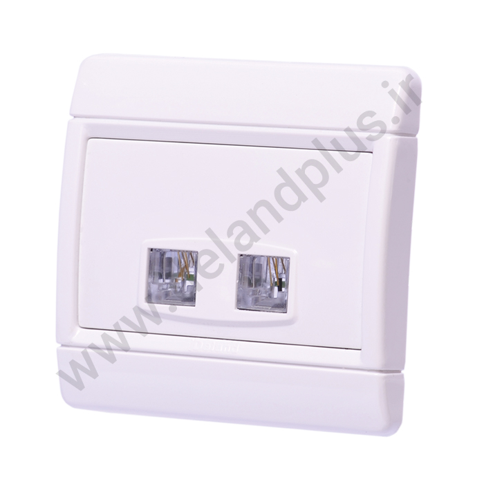 سوکت تلفن دوقلو مدل رایان سفید سوکت تلفن دوقلو مدل رایان سفید