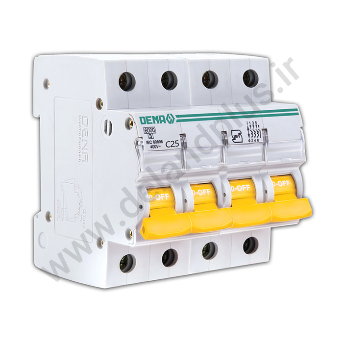 فیوز مینیاتوری چهار پل 25 آمپر دناالکتریک فیوز مینیاتوری چهار پل 25 آمپر دناالکتریک