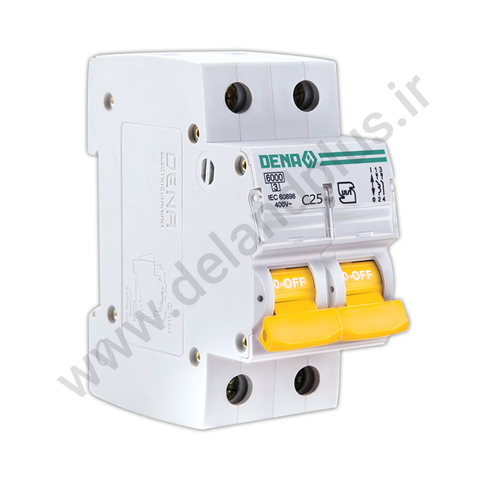 فیوز مینیاتوری دوپل 25 آمپر دناالکتریک فیوز مینیاتوری دوپل 25 آمپر دناالکتریک