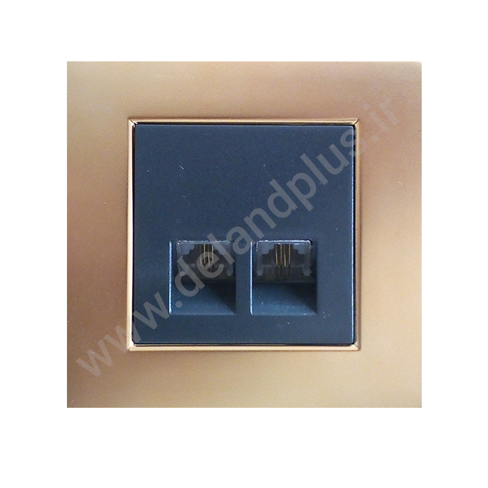 دوقلو طلایی سوکت تلفن دوقلو مدل مکانیزم آسا طلایی