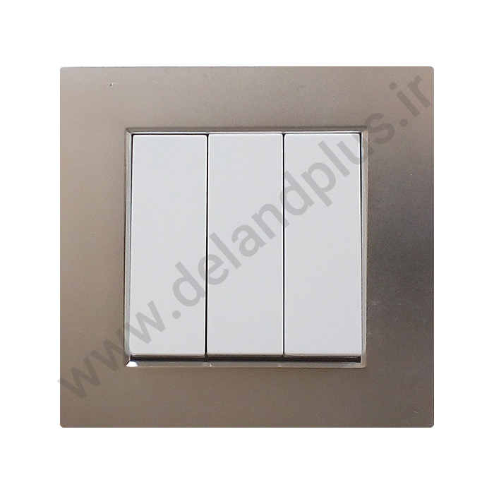 سه پل نقره ای کلید سه پل مدل مکانیزم آسا سفید با قاب نقره ای