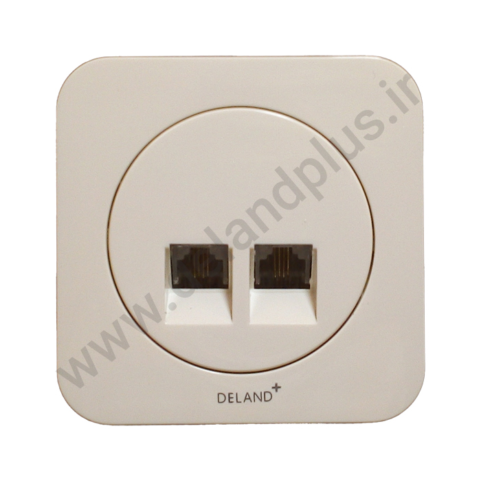 سوکت تلفن دوقلو مدل آدا کرم سوکت تلفن دوقلو مدل آدا کرم