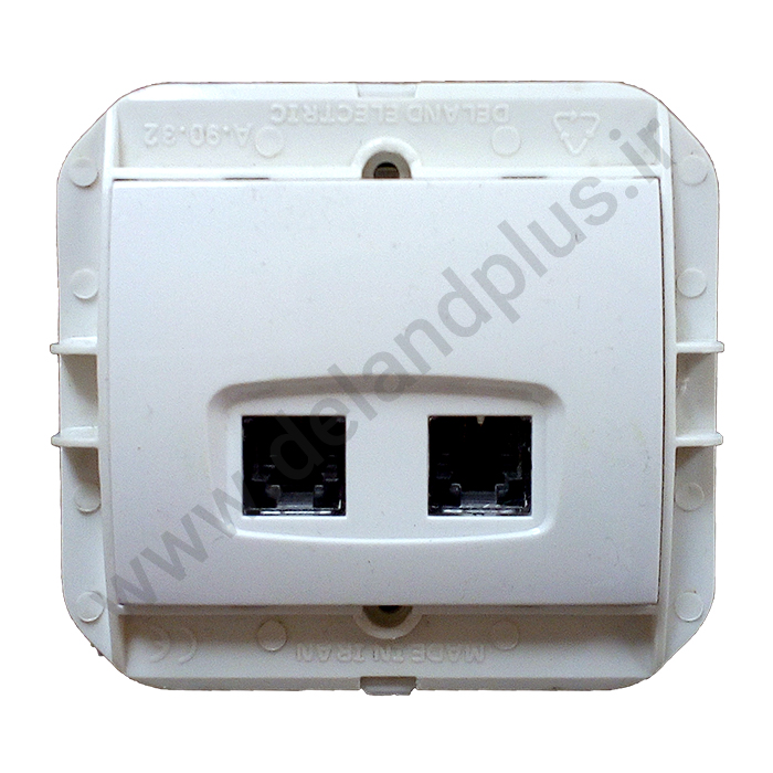 سوکت تلفن دوقلو مدل مکانیزم آریا سفید سوکت تلفن دوقلو مدل مکانیزم آریا سفید