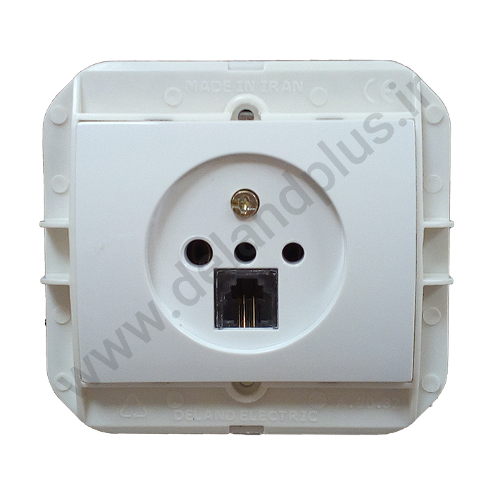 سوکت تلفن دوکاره مدل مکانیزم آریا سفید سوکت تلفن دوکاره مدل مکانیزم آریا سفید