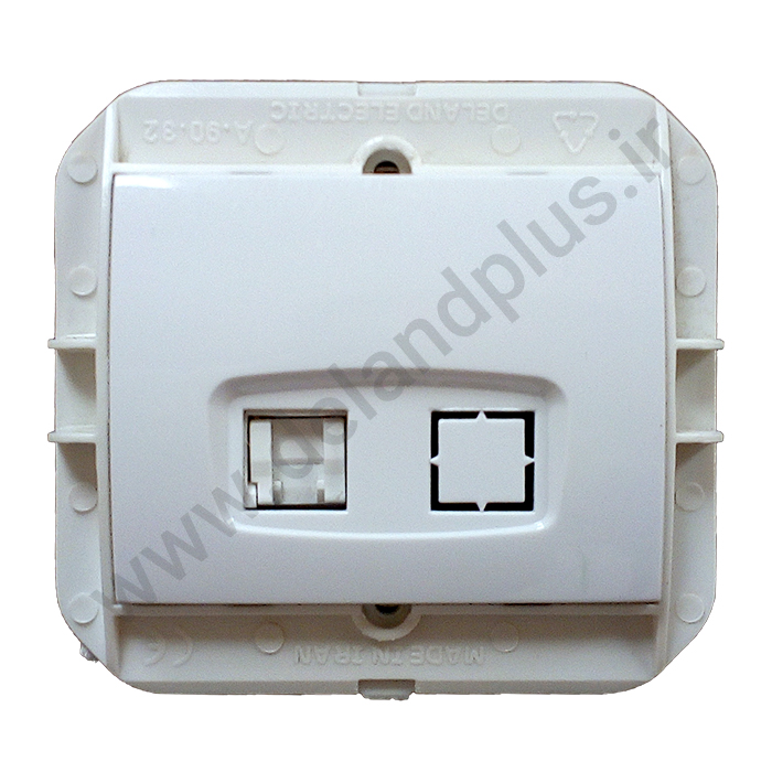 سوکت شبکه Cat6 مدل مکانیزم آریا سفید سوکت شبکه Cat6 مدل مکانیزم آریا سفید