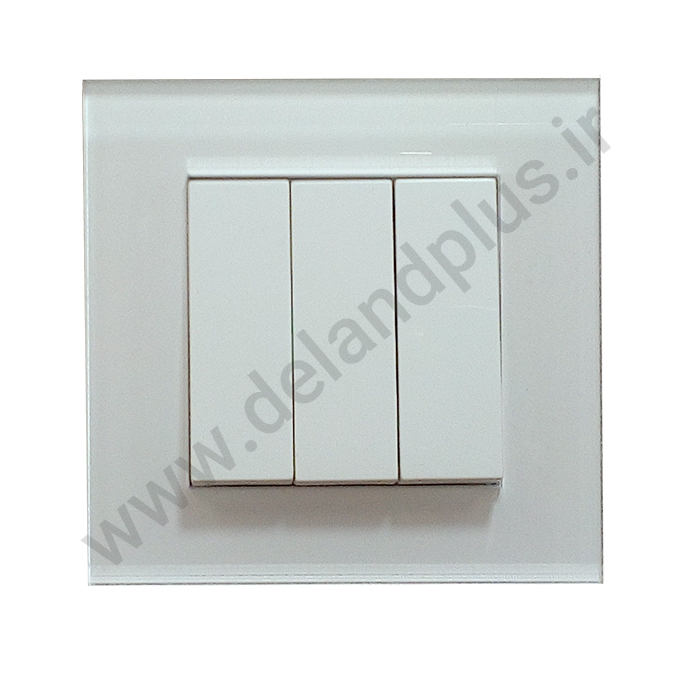 کلید سه پل مدل آسا پلکسی سفید