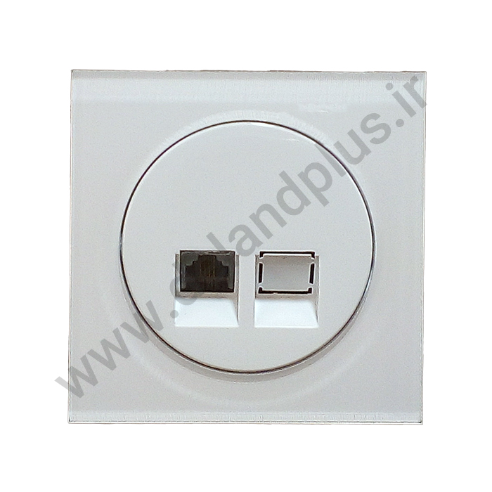 سوکت شبکه Cat6 مدل آوا پلکسی سفید (مکانیزم قاب)