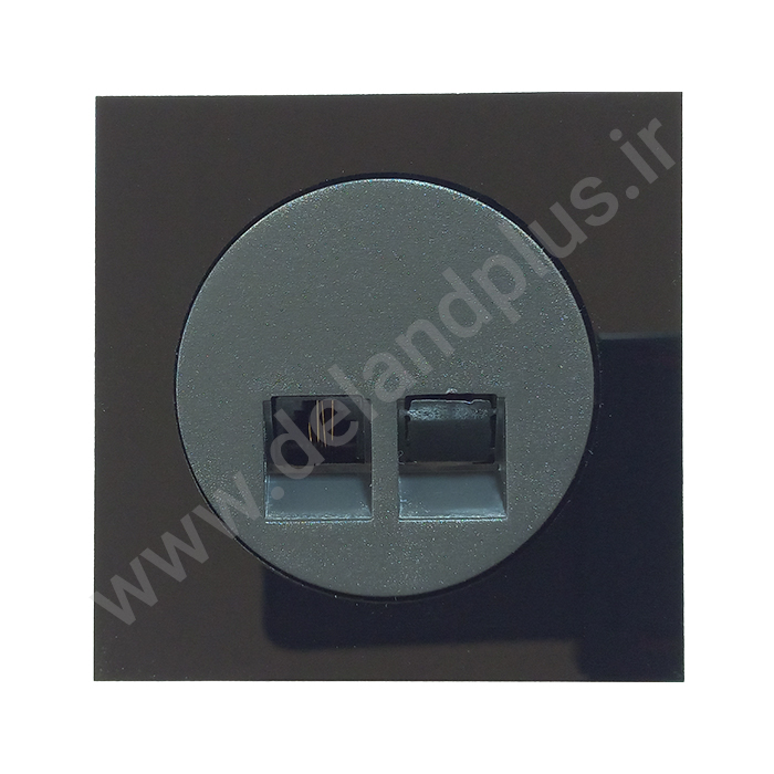 سوکت شبکه Cat6 مدل آوا پلکسی مشکی (مکانیزم قاب)