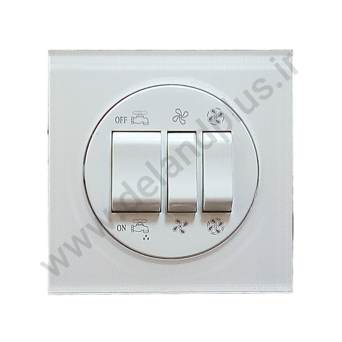 کلید کولر مدل آوا پلکسی سفید (مکانیزم قاب)