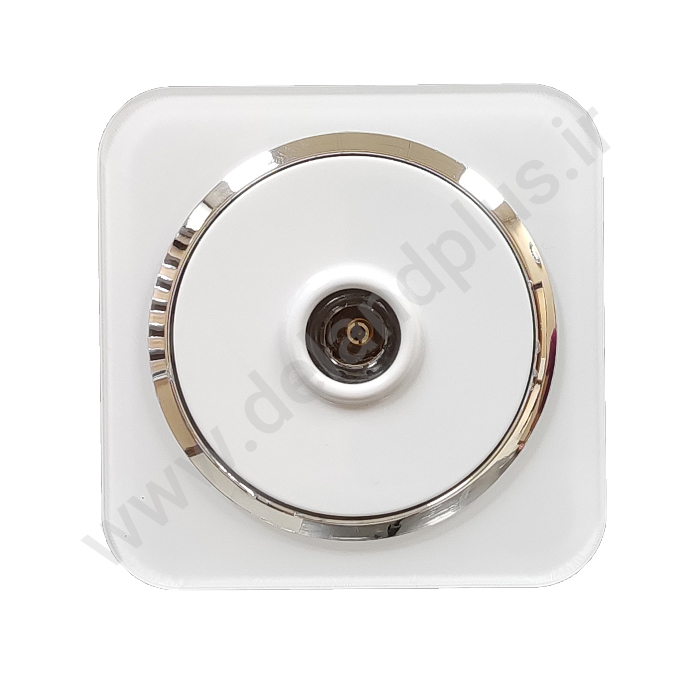 فیش آنتن مدل آدا پلکسی سفید زه نقره ای (مکانیزم قاب زه نقره ای)