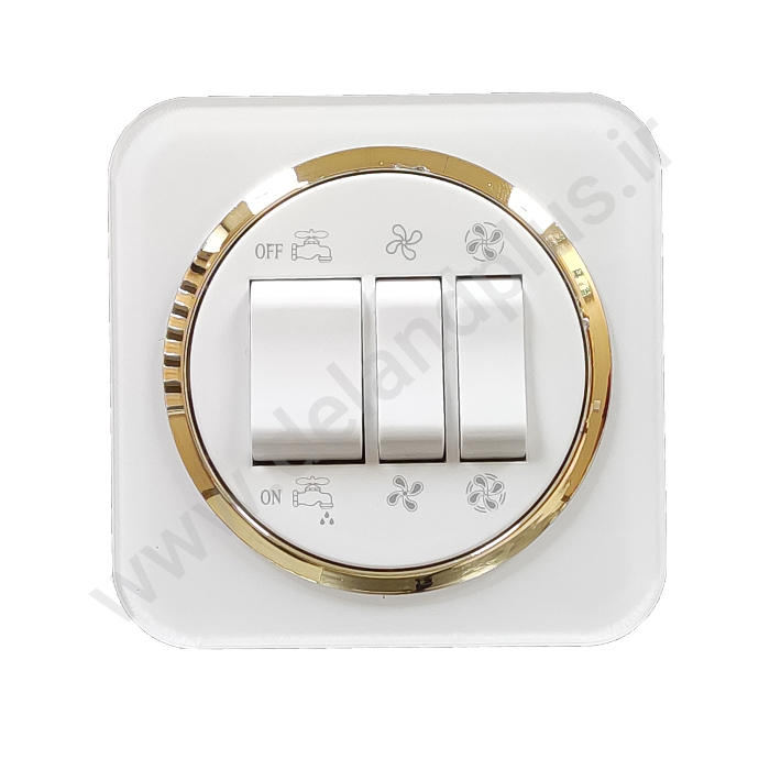 کولر آدا پلکسی سفید زه طلایی