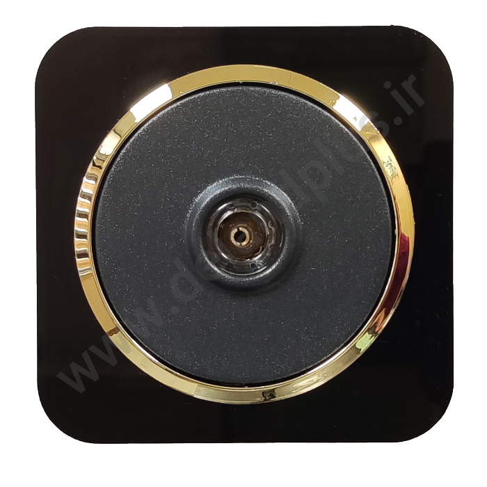 فیش آنتن مدل آدا پلکسی مشکی زه طلایی (مکانیزم قاب زه طلایی)