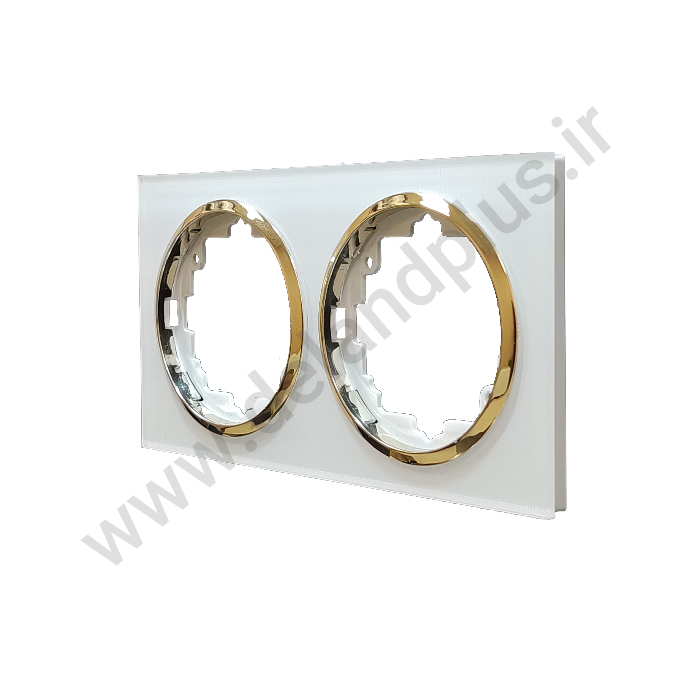 قاب دو خانه آوا پلکسی سفید زه طلایی