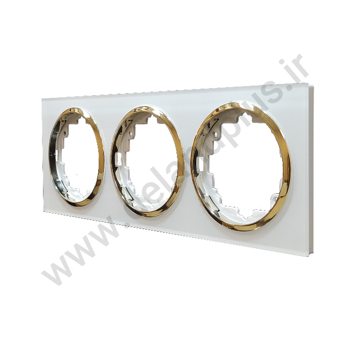 قاب سه خانه آوا پلکسی سفید زه طلایی