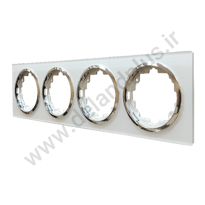 قاب چهارخانه آوا پلکسی سفید زه نقره ای