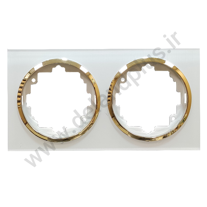 دوخانه زه طلایی قاب دو خانه آوا پلکسی سفید زه طلایی