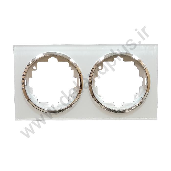 دوخانه زه نقره ای قاب دو خانه آوا پلکسی سفید زه نقره ای