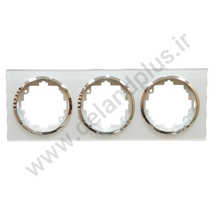 سه خانه زه نقره ای قاب سه خانه آوا پلکسی سفید زه نقره ای