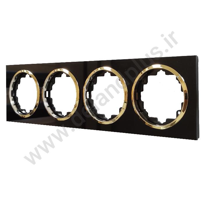 قاب4 خانه آوا مشکی زه طلایی 1