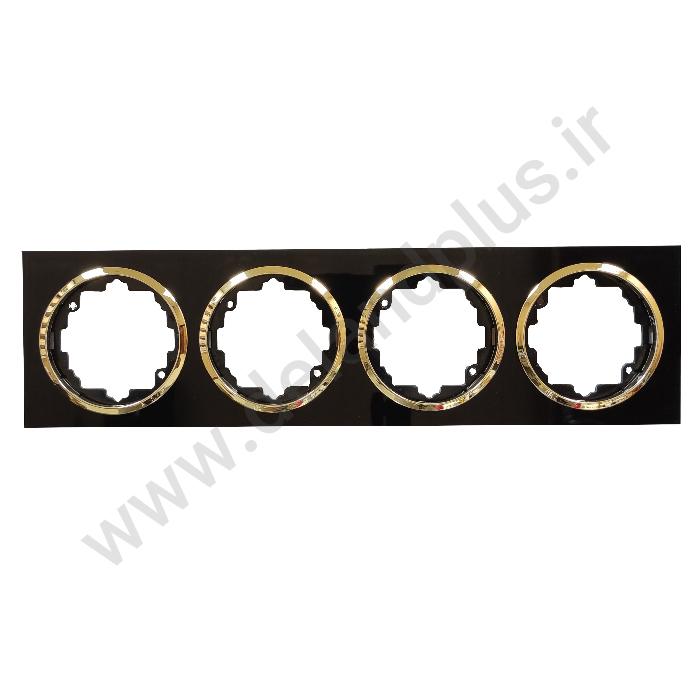 قاب4خانه آوا مشکی زه طلایی قاب چهارخانه آوا پلکسی مشکی زه طلایی