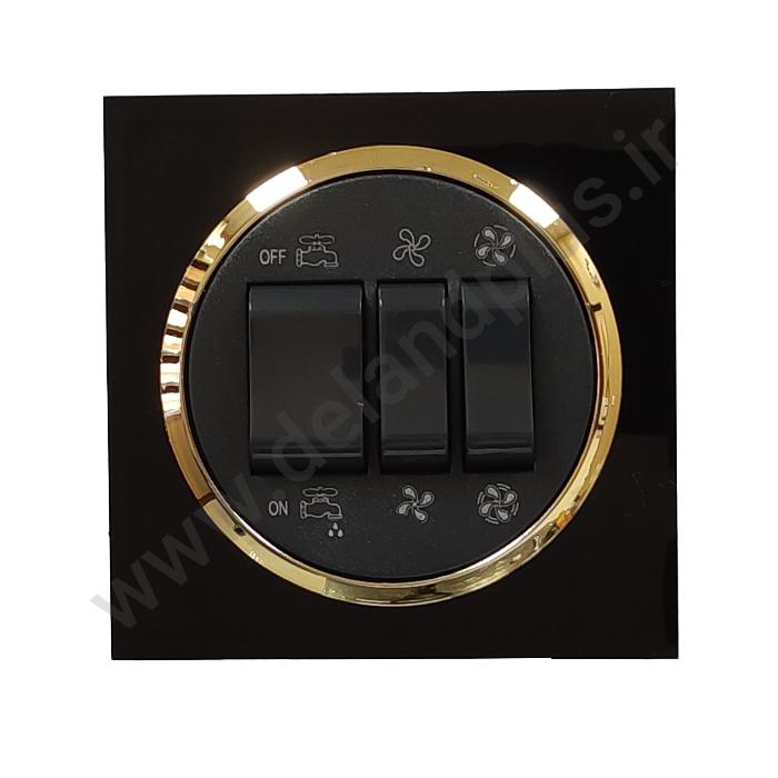 کلید کولر مدل آوا پلکسی مشکی زه طلایی