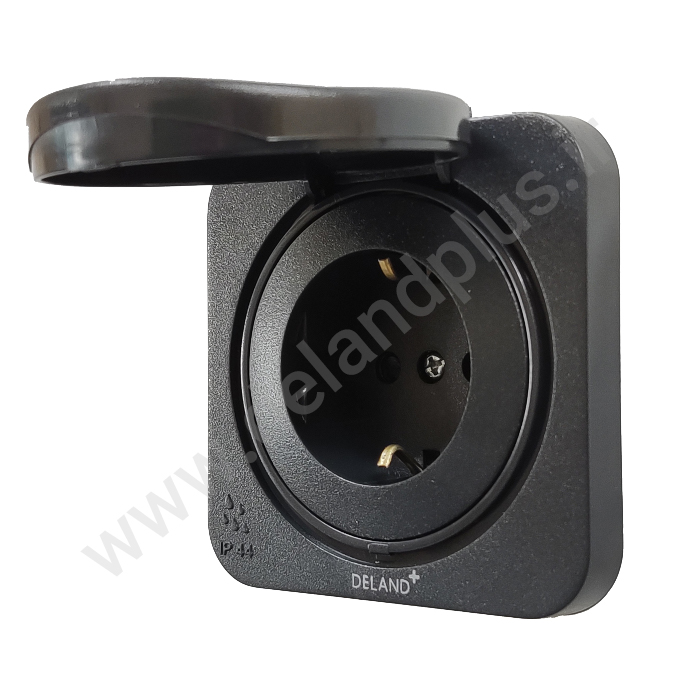 پریز ارت دار مدل بارانی توکار آدا مشکی