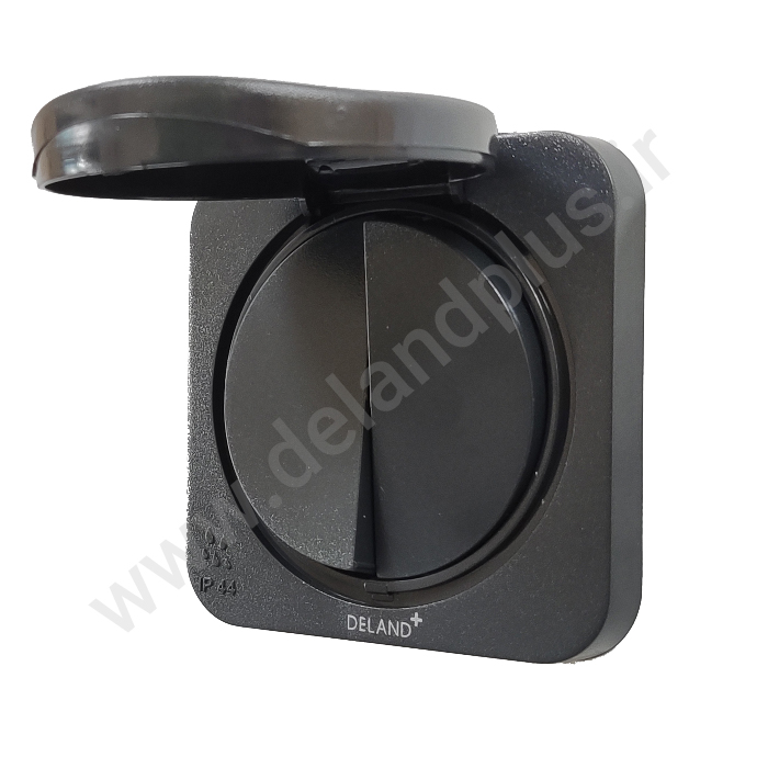 کلید دو پل مدل بارانی توکار آدا مشکی