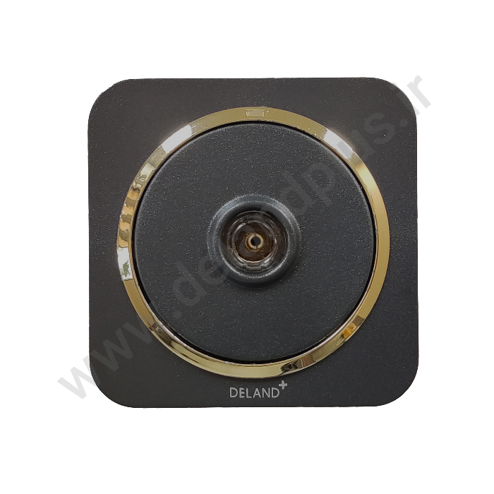 فیش آنتن مدل آدا ساده مشکی زه طلایی (مکانیزم قاب زه طلایی)