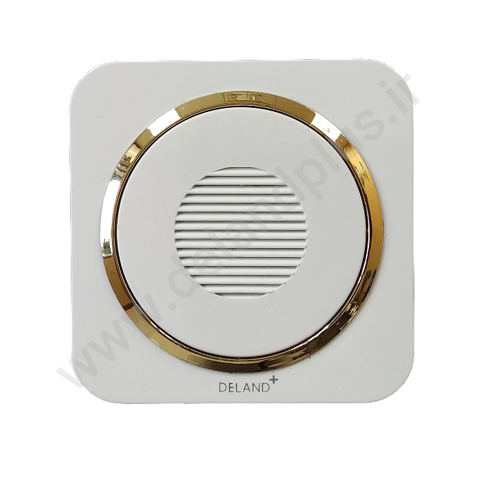 زنگ اخبار مدل آدا ساده سفید زه طلایی (مکانیزم قاب زه طلایی)