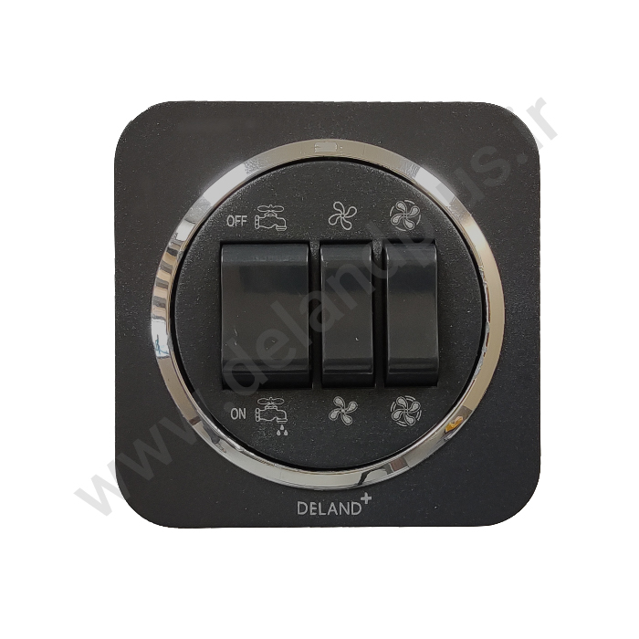 کلید کولر مدل آدا ساده مشکی زه نقره ای (مکانیزم قاب زه نقره ای)