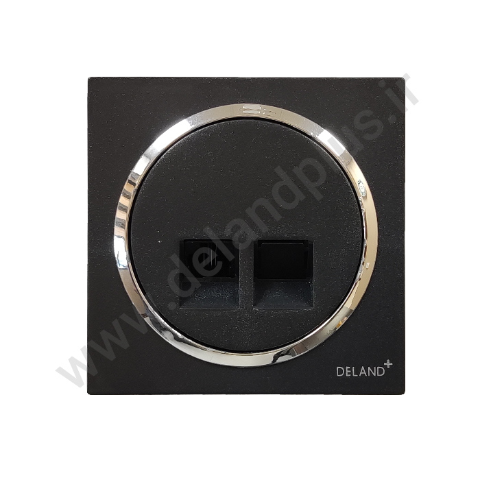 دوقلو آوا ساده مشکی زه طلایی