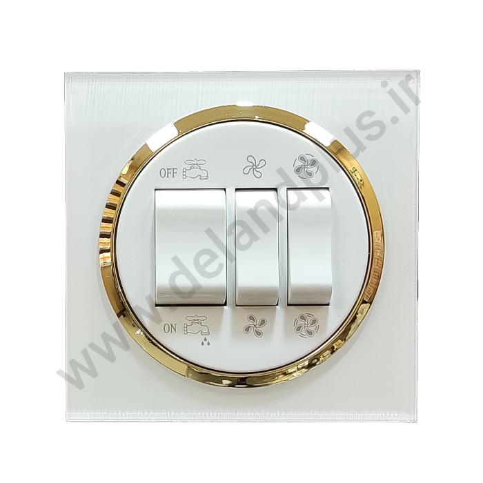 کولر-آوا-زه-طلایی کلید کولر مدل آوا پلکسی سفید زه طلایی